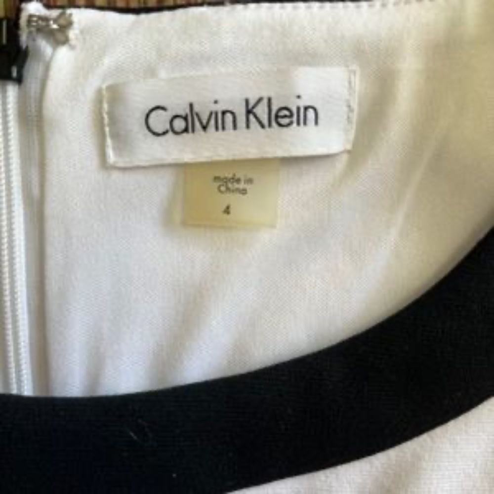 CALVIN KLEIN Colorblock Sheath Dress/Size 4 - Picture 5 of 9